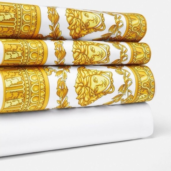 Versace I 💛 Baroque Luxury Queen Sheet Set - Picture 1 of 10